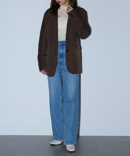 「MAISON BREEZE reveur」 テーラードジャケット M ブラウン レディース_画像9