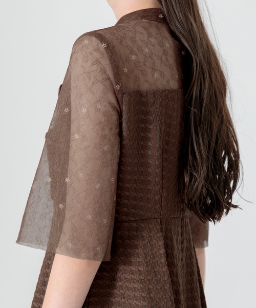 「Leja」 半袖ワンピース MEDIUM モカ レディース_画像5