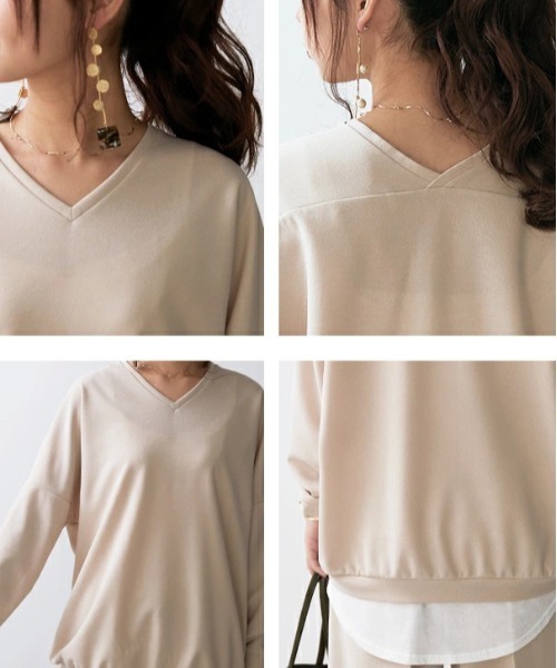 「and it_」 長袖カットソー L スモークピンク レディース_画像5