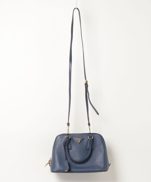 PRADA（プラダ） サフィアーノ 三角ロゴ 2WAYバッグ - ブルー 