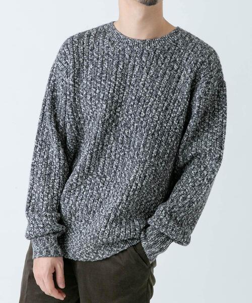 「URBAN RESEARCH ROSSO MEN」 長袖ニット MEDIUM グレー メンズ_画像2