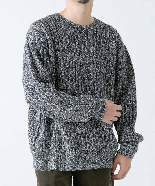 「URBAN RESEARCH ROSSO MEN」 長袖ニット MEDIUM グレー メンズ_画像3