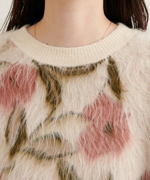 「natural couture」 長袖ニット FREE チャコールグレー レディース_画像9