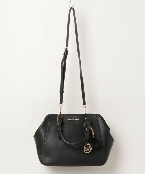 マイケルコース 2way ハンドバッグ ワンショルダー レザー ブラック MICHAEL KORS（マイケルコース） ワンポイント2WAYバッグ - ブラック