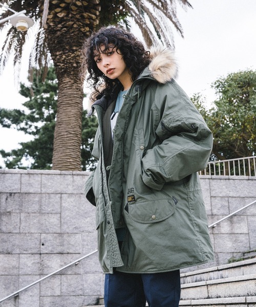 「HUF」 ミリタリージャケット LARGE オリーブ メンズの画像