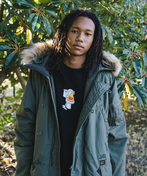 「HUF」 ミリタリージャケット LARGE オリーブ メンズの画像