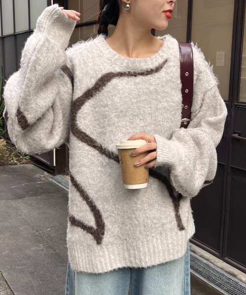 「CIAOPANIC TYPY」 長袖ニット ONE SIZE チャコールグレー レディース_画像5