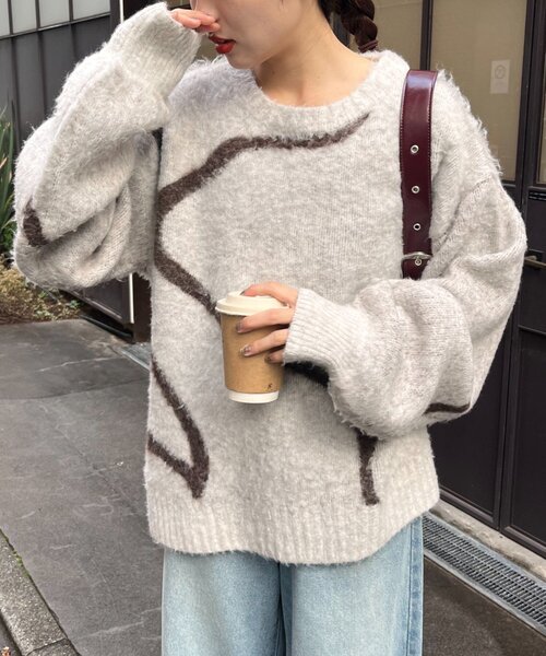 「CIAOPANIC TYPY」 長袖ニット ONE SIZE チャコールグレー レディース_画像6
