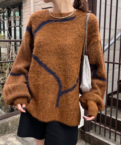 「CIAOPANIC TYPY」 長袖ニット ONE SIZE チャコールグレー レディース_画像9