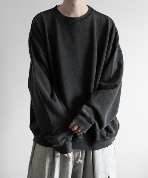 「RUUBON」 スウェットカットソー M ダークグレー メンズ_画像7