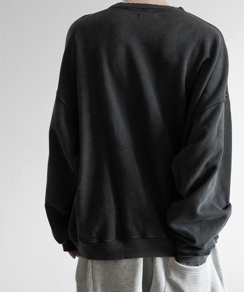 「RUUBON」 スウェットカットソー M ダークグレー メンズ_画像8