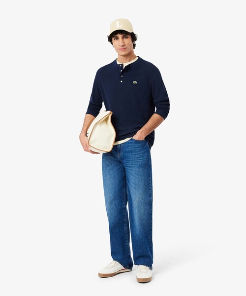 LACOSTE（ラコステ） ヘンリーネック tシャツ ストレッチ ヘンリー