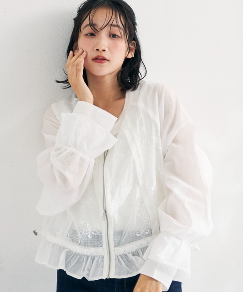 lilLilly リルリリー フリルシアーブルゾン アウター MISCH MASCH（ミッシュマッシュ） ブルゾン アウター 2026春夏新作