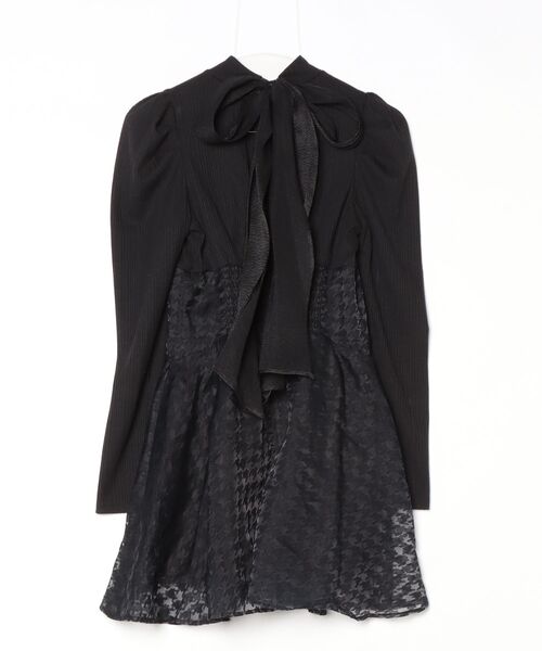 「dazzlin」 オールインワン MEDIUM ブラック レディースの画像2