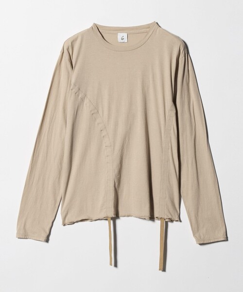 tシャツ 「6(ROKU)」ハイゲージ コットン ドローストリング ロングスリーブ レディースの画像