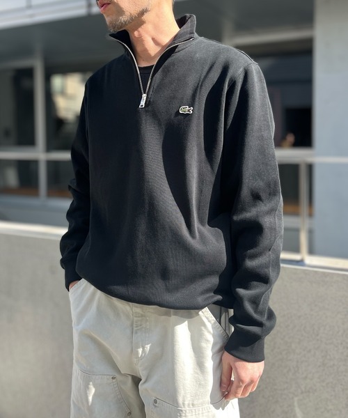 ハイネックサイドジップスウェット LACOSTE（ラコステ） トレーナー スウェット ジップアップ ハイネック