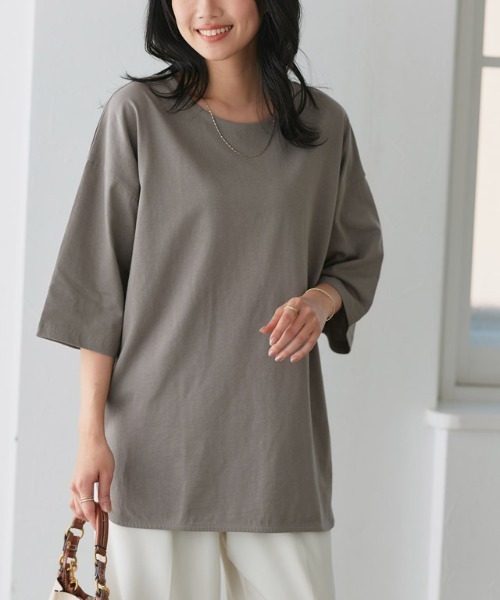 Pierrot（ピエロ） tシャツ 綿100%ラウンドヘムチュニックTシャツ T.japan ピエロチュニック
