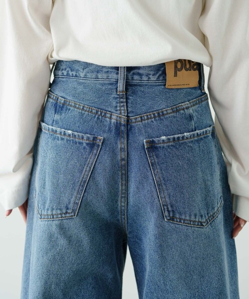 「PUAL CE CIN」 デニムパンツ SMALL ブラック レディース_画像2