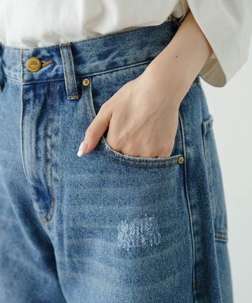 「PUAL CE CIN」 デニムパンツ SMALL ブラック レディース_画像4