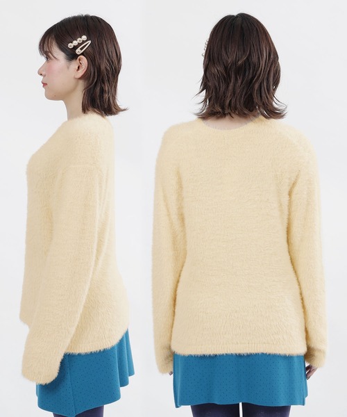 「MARY QUANT」 長袖ニット M アイボリー レディース_画像4