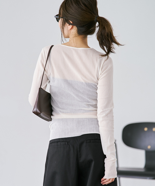 plage（プラージュ） tシャツ 「追加」Mesh Sheer ロンT 6 レディース