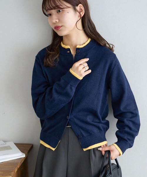 「DISCOAT」 ニットカーディガン MEDIUM グレー レディース_画像6