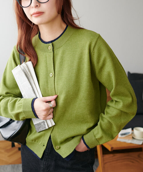 「DISCOAT」 ニットカーディガン MEDIUM グレー レディース_画像8