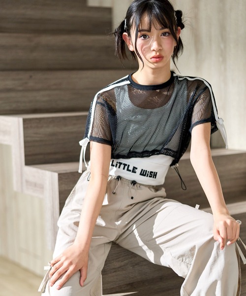BISKEE tシャツ タンクトップ メッシュ ドッキング 半袖 Tシャツ 