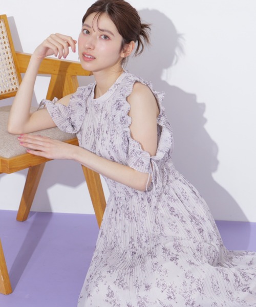 新品未使用　ジルスチュアート　花柄フリル付きワンピース サイズ2 JILL by JILL STUART（ジルバイジルスチュアート） ワンピース