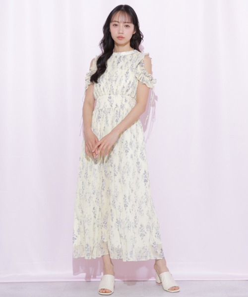JILLSTUART プリーツフリルフラワーワンピース JILL by JILL STUART（ジルバイジルスチュアート） ワンピース 夏