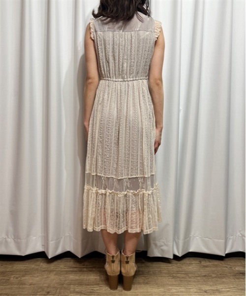 「axes femme」 ノースリーブワンピース MEDIUM グレー レディース_画像3