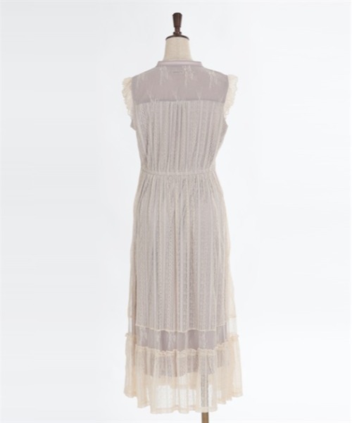 「axes femme」 ノースリーブワンピース MEDIUM グレー レディース_画像6