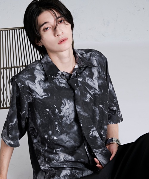 「Ellno Loset」 半袖シャツ MEDIUM オフホワイト メンズ_画像9