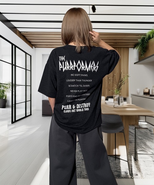 Candlestick tシャツ 半袖 キャット ツアー グラフィック オーバー