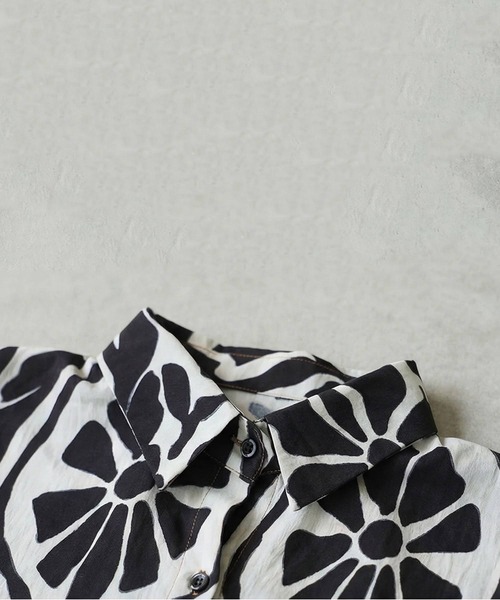 「antiqua」 長袖シャツ ONESIZE ブラックミックス レディース_画像9