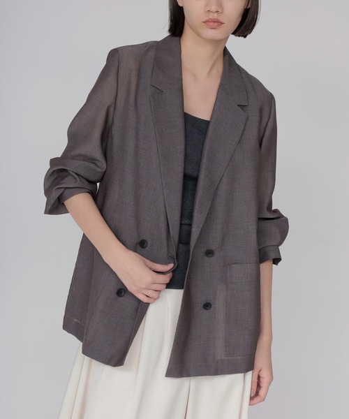 ジャケット テーラードジャケット chambray light weight jacket(シャンブレーライトウエイトジャケット) レディース