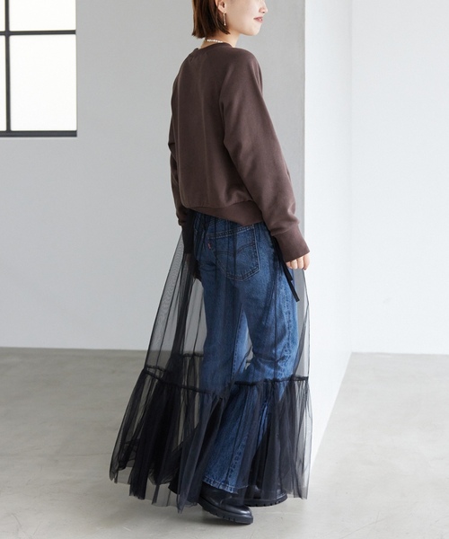 SLOBE IENA（スローブイエナ） ロングスカート 38 ネイビー レディース
