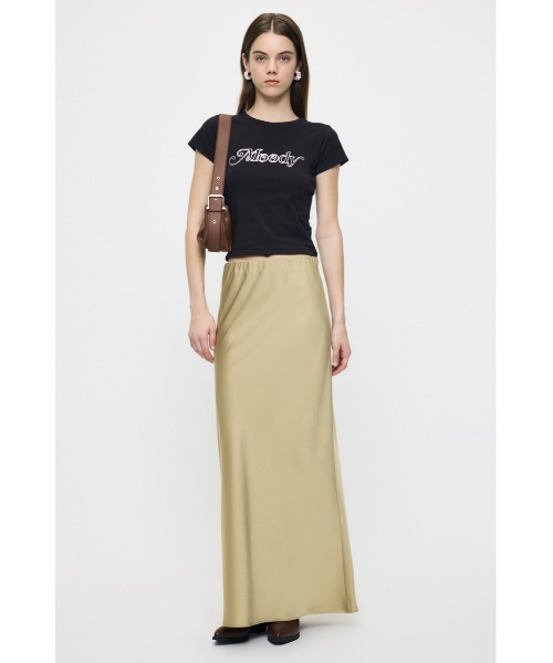 MOUSSY（マウジー） ロング スカート SATIN LONG スカート : ZOZOTOWN