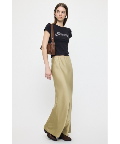MOUSSY（マウジー） ロング スカート SATIN LONG スカート : ZOZOTOWN