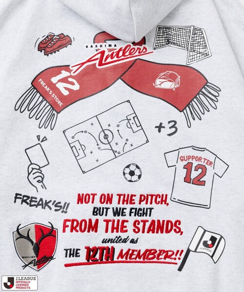 J.LEAGUE × FREAK’S STORE パーカー 【鹿島アントラーズ】 FREAK'S STORE（フリークスストア） パーカー J.LEAGUE × FREAK'S