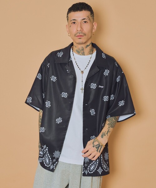 「Subciety」 半袖シャツ X-LARGE ベージュ メンズ_画像4