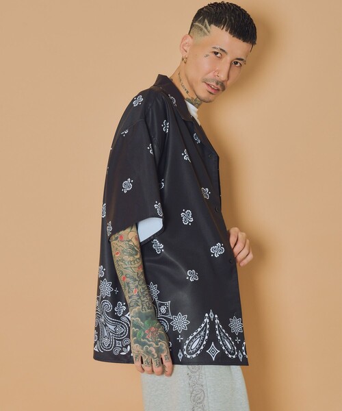 「Subciety」 半袖シャツ X-LARGE ベージュ メンズ_画像6