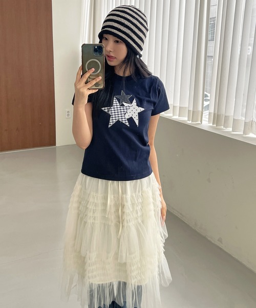 「UNE MANSION」 半袖Tシャツ FREE ホワイト レディース_画像7