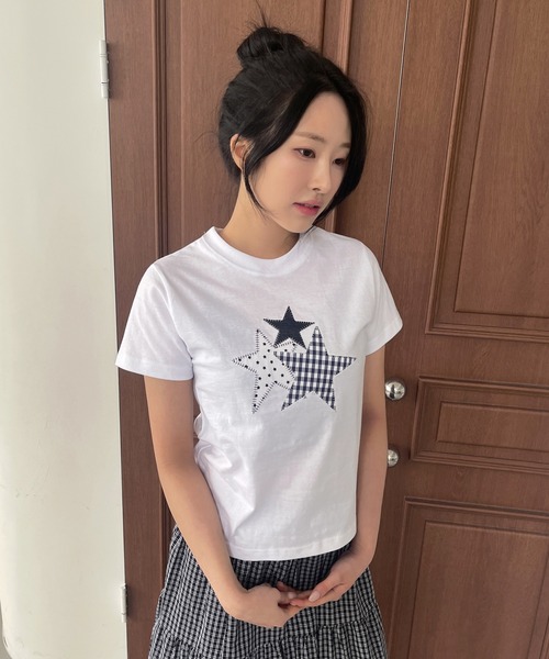 「UNE MANSION」 半袖Tシャツ FREE ホワイト レディース_画像8