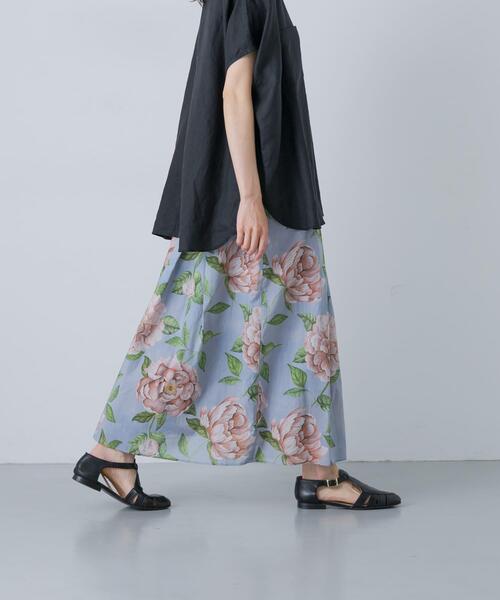 美品 Crespi クレスピ スカート リバティ フローラルイヴ 花柄 匿名 crespi スカート リバティ（レディースファッション） | ファッション