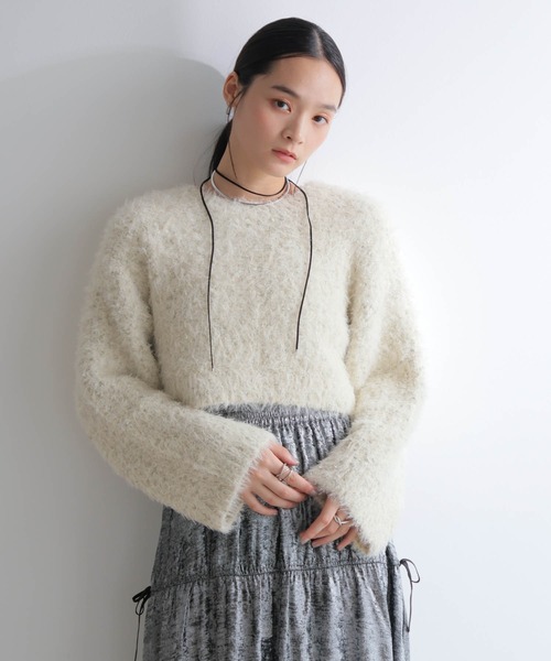 「LADYMADE」 ニットカーディガン FREE アイボリー レディース_画像2