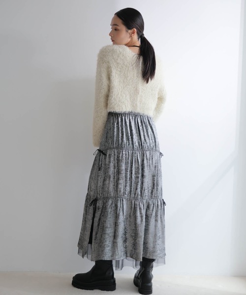 「LADYMADE」 ニットカーディガン FREE アイボリー レディース_画像6