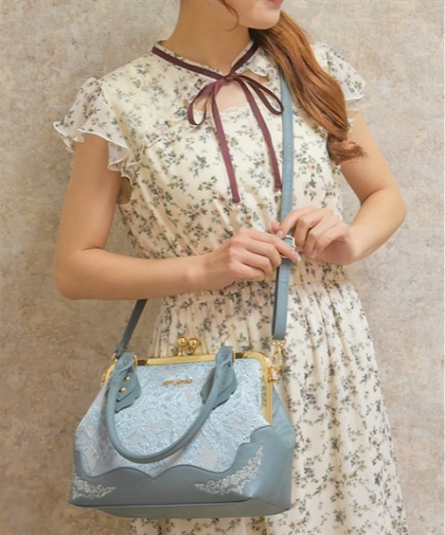 axes femme（アクシーズ ファム） ボストンバッグ ジャガードがま口