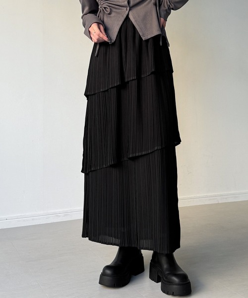 「callautia」 フリルスカート MEDIUM アイボリー レディース_画像9