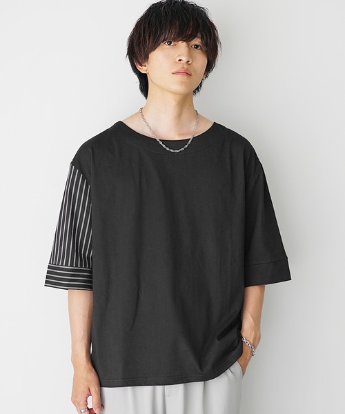MinoriTY（マイノリティ） tシャツ 「MinoriTY」ストライプ切替2Way